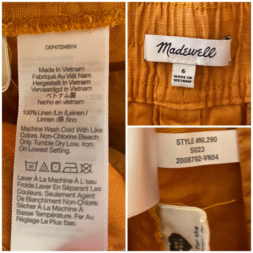 MADEWELL 100% Linen The Neale Short - 6 - Picture 12 of 13